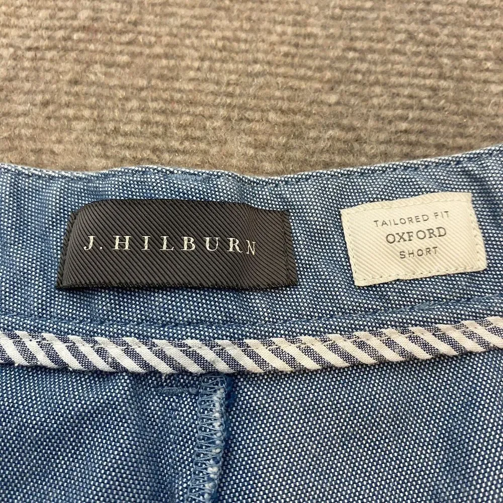 J. Hilburn Tailored Oxford Shorts Men Size 36 Casual Cotton Golf Golfer Office‎